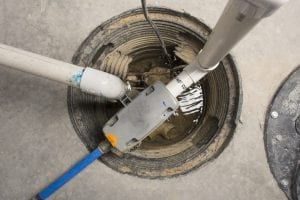 Sump Pump installed in a basement